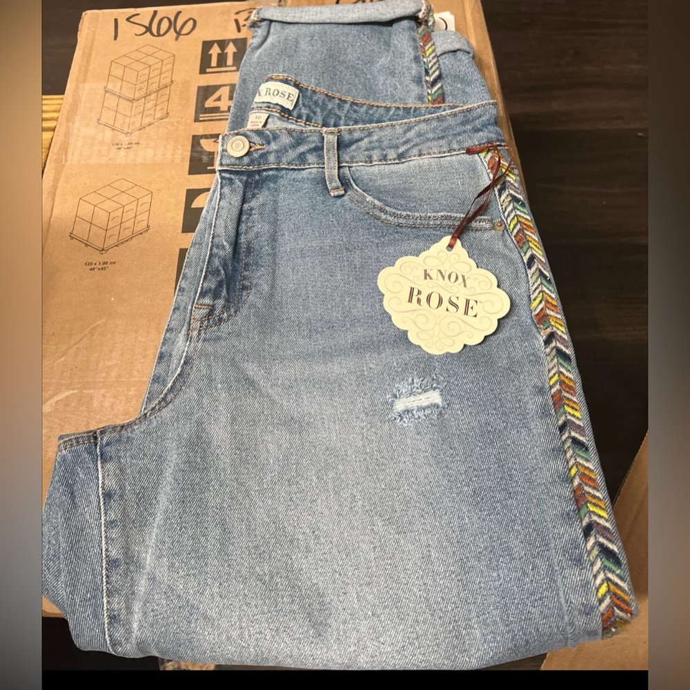 Pants With Rainbow Embroidery
